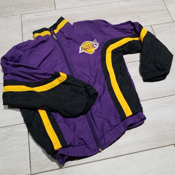 lakers black warm up hoodie